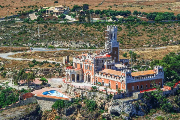 Aerial View Tafuri Castle Portopalo Sicily — Stock Photo, Image