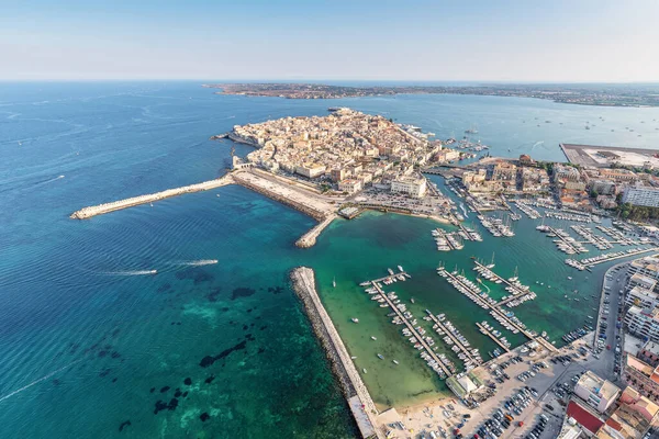 Luftaufnahme Der Insel Ortgia Syrakus Sizilien — Stockfoto