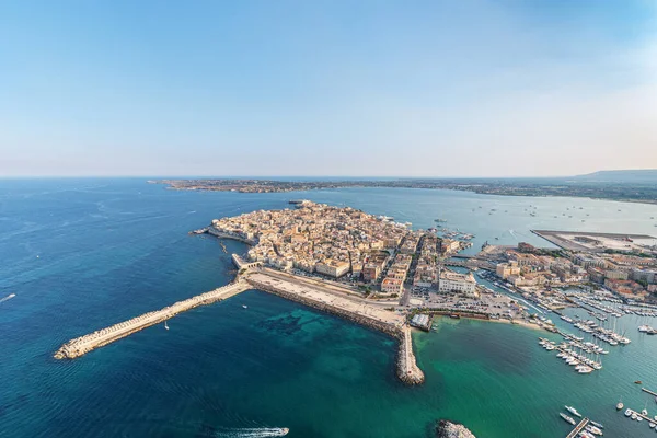 Luftaufnahme Der Insel Ortgia Syrakus Sizilien — Stockfoto