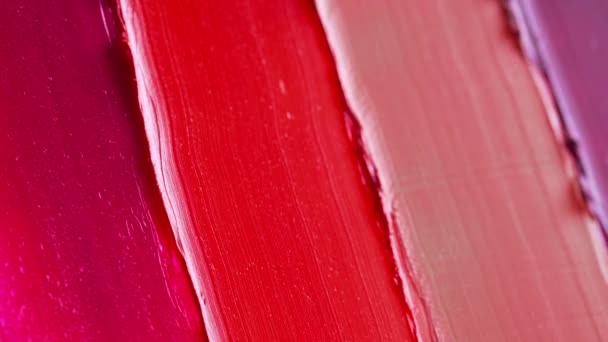 Крупним планом лінії олійного живопису в палітрі кольорів — стокове відео