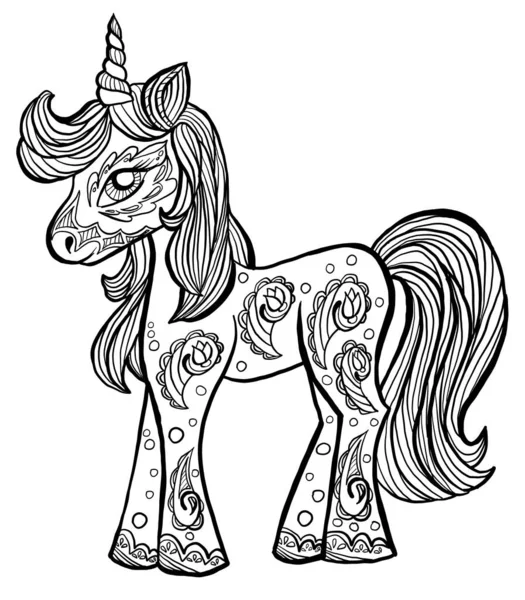 pony coloring book, little pony coloring book for kids, template, vector  illustration, line 25659996 Vector Art at Vecteezy