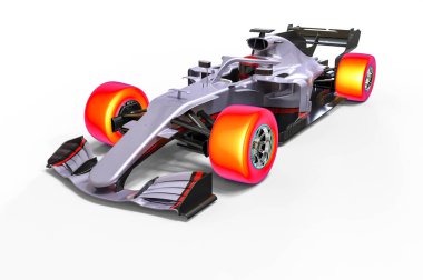 3D render representing an F1 car clipart