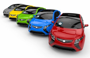 Uber Sürücüleri temsil eden 3B görüntüleme