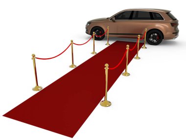 3D görüntü yüksek sınıflı limuzin / yüksek sınıflı limuzini temsil ediyor