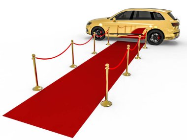 3D görüntü yüksek sınıflı limuzin / yüksek sınıflı limuzini temsil ediyor