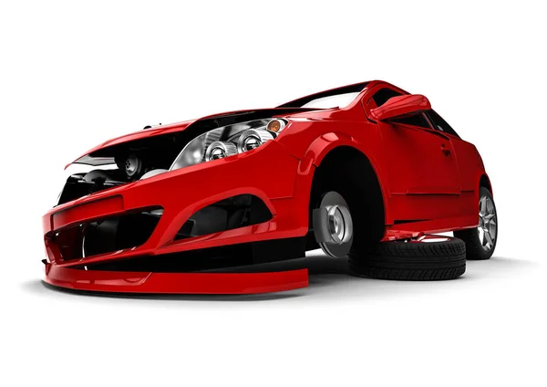 Render Image Representing Car Visible Damage — Stock Photo, Image