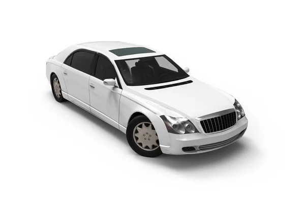 Render Image Representing White High Class Limousine White High Class — Stock Photo, Image