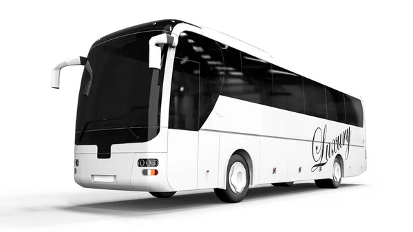 Weergave Van Een Luxebus Aan Het Einde Van Een Rode — Stockfoto