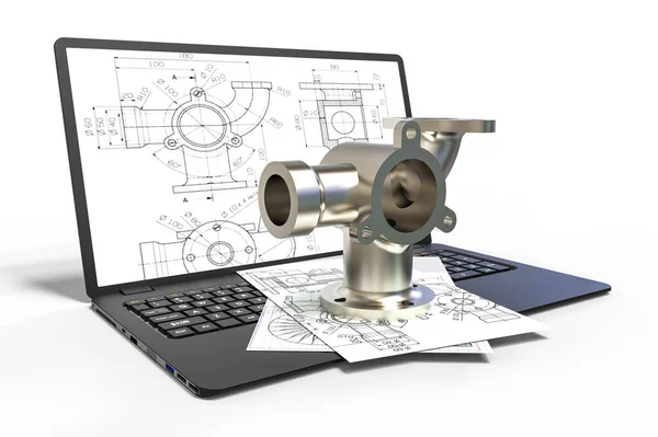 3 boyutlu yazılımla bilgisayar destekli tasarım. İş, kalkınma.