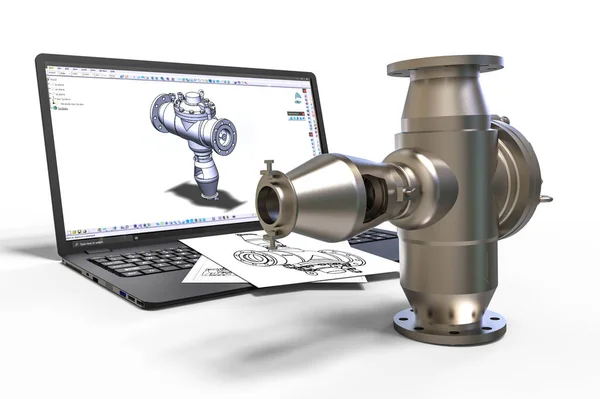 3 boyutlu yazılımla bilgisayar destekli tasarım. İş, kalkınma.