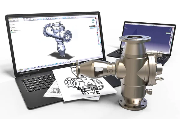 3 boyutlu yazılımla bilgisayar destekli tasarım. İş, kalkınma.