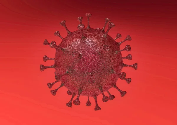 Rendering Che Rappresenta Microrganismo Noto Come Virus Della Corona Covd — Foto Stock