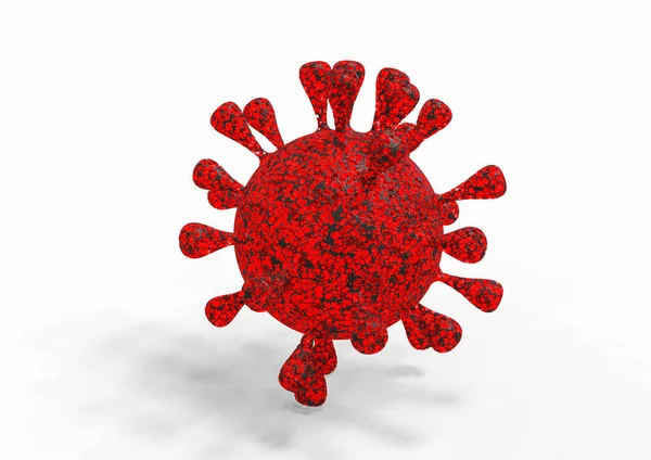 Render Der Einen Mikroorganismus Darstellt Der Als Coronavirus Oder Covid — Stockfoto