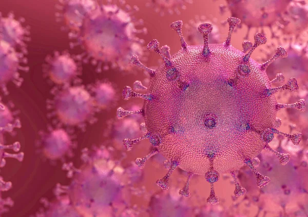 3D render representing a microorganism known as corona virus or covid 19 — Stock Image Render Representing Microorganism Known Corona Virus Covid Stock Image