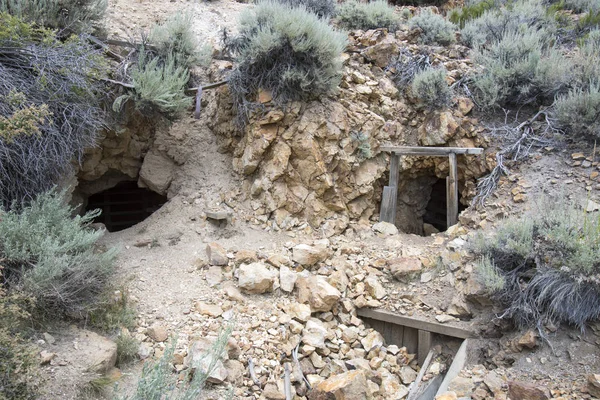 Mine shaft entrances at Masonic-Chemung mine.
