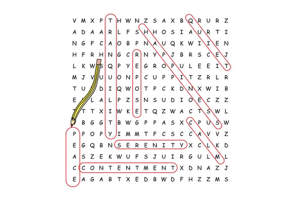 Finding peace word search puzzle