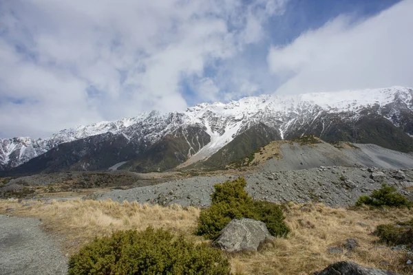 Yeni Zelanda Cook Dağı Ndaki Hooker Valley Yürüyüş Pisti — Stok fotoğraf