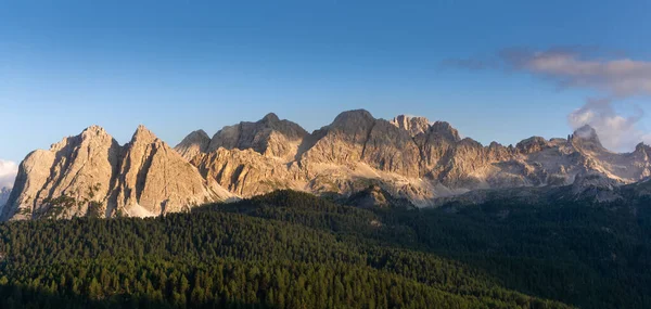 Vista Sobre Pomagognon Mountain Ridge Panorama Dolomites Italia Filmado Tarde — Foto de Stock