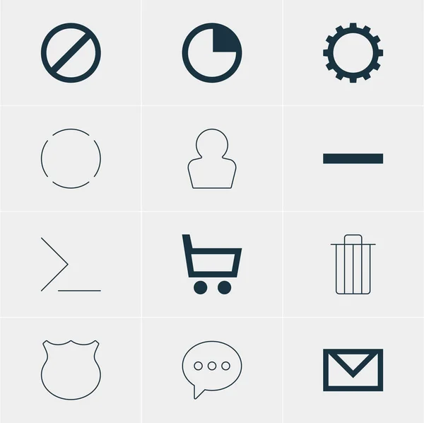 Ilustración vectorial de 12 iconos miembros. Paquete editable de mensaje, menos, avatar y otros elementos . — Vector de stock