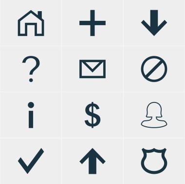 12 kullanıcı simgeler vektör Illustration. Düzenlenebilir Pack in artı işareti, en iyi, harf ve diğer öğeleri.