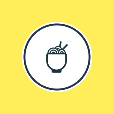 Spagetti anahat vektör Illustration. Güzel yemek öğesinin de erişte öğesi olarak kullanılabilir.