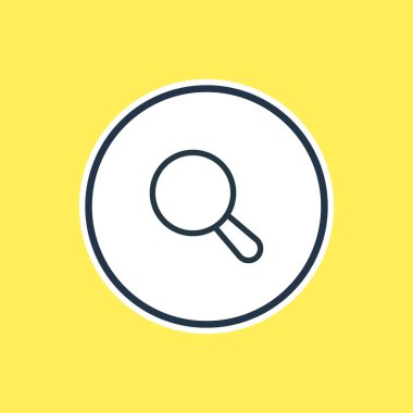 Arama anahat vektör Illustration. Güzel uygulama öğesi de büyüteç öğesi olarak kullanılabilir.