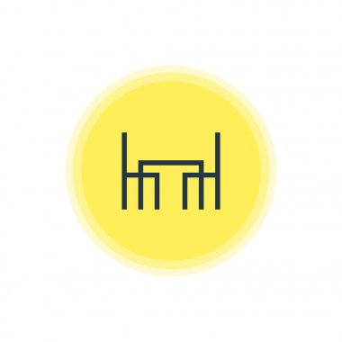 Yemek Masası simge vektör Illustration. Güzel mutfak eşyaları öğesi de yemek masası öğesi olarak kullanılabilir.