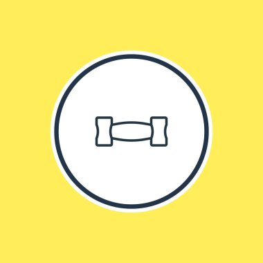 Halter anahat vektör Illustration. Güzel atletik öğesi de halter öğesi olarak kullanılabilir.