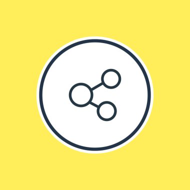 Sosyal anahat vektör Illustration. Güzel uygulama öğesi de pay öğesi olarak kullanılabilir.