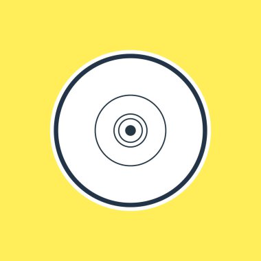 Kamera Lens anahat vektör Illustration. Güzel Laptop öğesi de objektif öğesi olarak kullanılabilir.