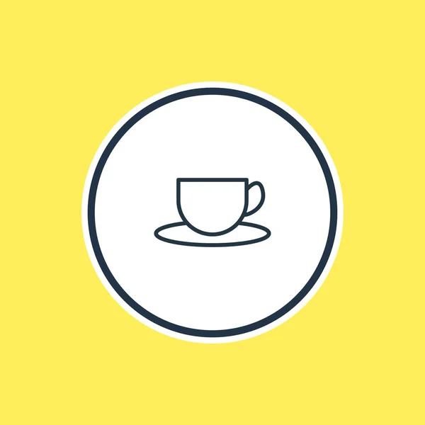 Illustrazione vettoriale del profilo della tazza. Bellissimo elemento di mangiare può essere utilizzato anche come elemento di tè . — Vettoriale Stock