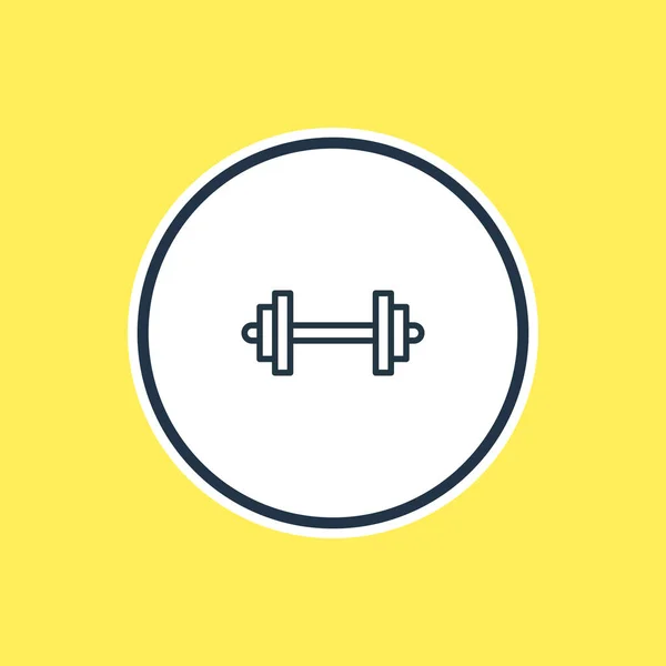 Vectorillustratie van halter overzicht. Mooie Fitness Element kan ook gebruikt worden als Barbell Element. — Stockvector