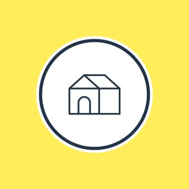 House anahat vektör Illustration. Güzel öğesi de ev öğesi olarak kullanılabilir.