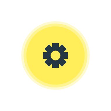 Vektör çizim ayarları simgesi. Güzel Internet öğesi de dişli öğesi olarak kullanılabilir.