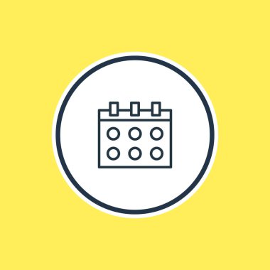 Takvim anahat vektör Illustration. Güzel araçlar öğesi de tarihi öğesi olarak kullanılabilir.