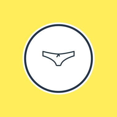 İç çamaşırı anahat vektör Illustration. Güzel kıyafetleri öğesi de külot öğesi olarak kullanılabilir.