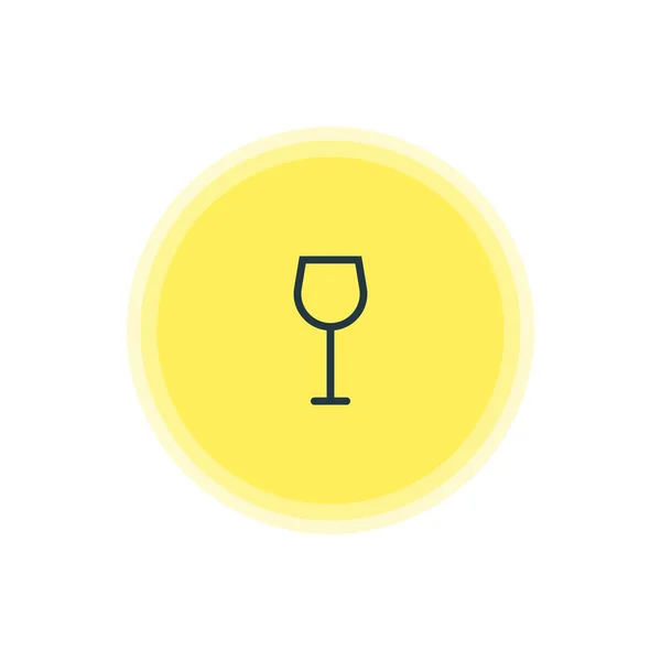 와인 글라스 아이콘 벡터 일러스트입니다. 아름 다운 요리 요소 또한 와인 요소로 사용 될 수 있습니다.. — 스톡 벡터