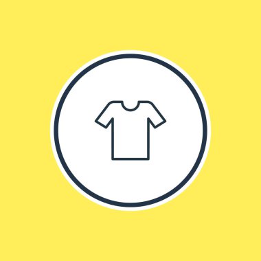 T-Shirt anahat vektör Illustration. Güzel giysi öğesi de rahat öğesi olarak kullanılabilir.