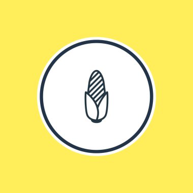 Mısır anahat vektör Illustration. Güzel yemek öğesi de Mısır öğesi olarak kullanılabilir.