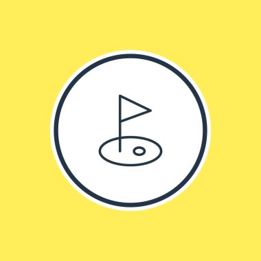 Flama anahat vektör Illustration. Güzel Fitness öğesi de Golf öğesi olarak kullanılabilir.