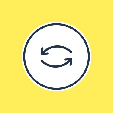 Tekrar ediyorum anahat vektör Illustration. Güzel oklar öğesi de güncelleştirme öğesi olarak kullanılabilir.