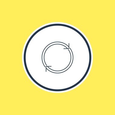 Yeniden yükle anahat vektör Illustration. Güzel Internet öğesi de yenileme öğesi olarak kullanılabilir.