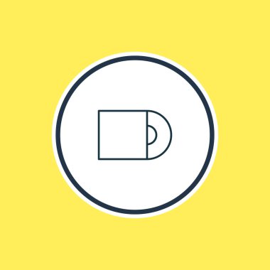 Cd-Rom anahat vektör Illustration. Güzel aksesuar öğesi de Dvd sürücü öğesi olarak kullanılabilir.