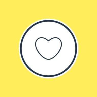 Kalp anahat vektör Illustration. Güzel aşk öğesi de ruh öğesi olarak kullanılabilir.