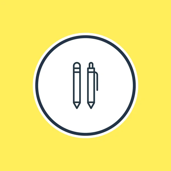 Εικονογράφηση διάνυσμα περίγραμμα πένας. Όμορφη εργαλεία στοιχείο μπορεί επίσης να χρησιμοποιηθεί ως στοιχείο μολύβι. — Διανυσματικό Αρχείο