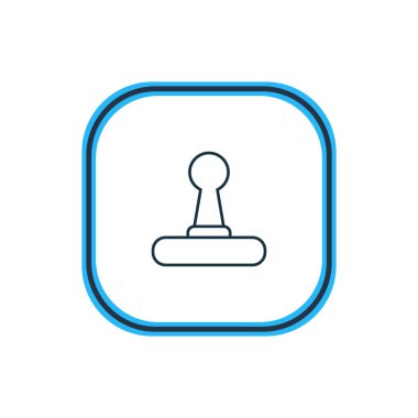 Oyun çubuğu anahat vektör Illustration. Güzel aksesuar öğesi de oyun kumandası öğesi olarak kullanılabilir.