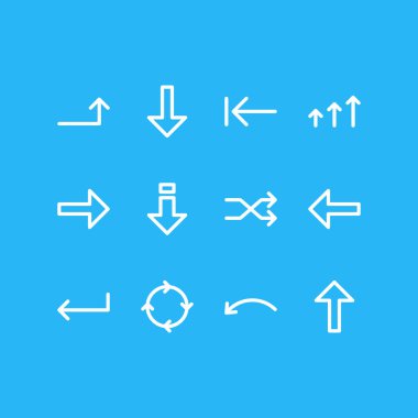 12 üye simgeler vektör Illustration. Aşağı, Download ve diğer öğeleri sekmesinin düzenlenebilir paketi.