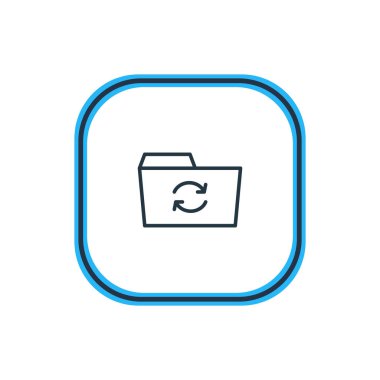 Vektör çizim yenileme anahat. Güzel klasör öğesi de kurtarma öğesi olarak kullanılabilir.