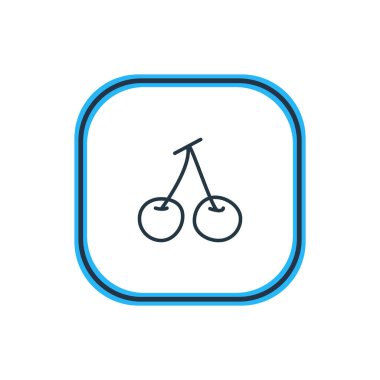 Kiraz anahat vektör Illustration. Güzel Berry öğesi de Morello öğesi olarak kullanılabilir.