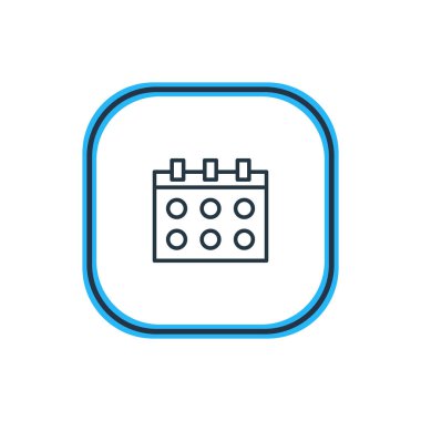 Takvim anahat vektör Illustration. Güzel Kırtasiye öğesi de tarihi öğesi olarak kullanılabilir.